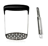 Potato Masher + Vegetable Peeler kitchen set. Heavy duty Stainless steel & Ergonomic long handle.
