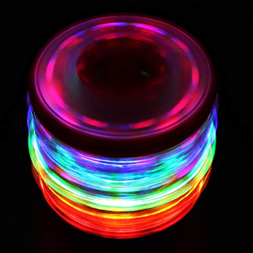 MeetUs Pack of 2 Magic Spinning Top Gyro with Colorful Flashing LED Lights and Music for Kids Toddler Boys Girls,Best Christmas Birthday Gifts - Thumbnail 2