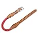 Mile High Life | Premium Cotton Rope Dog Collar | Stainless Steel Pin Buckle Ring Dog Collar | Genuine Leather Belt Collar | for Medium Dog Large Dogs(Red Small Neck 11″-14″ -20 lb)thumb 4