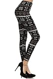 Leggings Depot Women's Fall/Winter Ultra Soft Popular Best Christmas Printed Holiday Fashion Leggings BAT9 (Plus Size (Size 12-24), Christmas Trance)