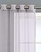 HLC.ME 2 Piece Semi Sheer Voile Window Curtain Grommet Panels for Bedroom & Living Room (54