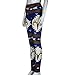 Perman Womens' Printed Stretchy Pants Skinny Leggings Pants (M, Blue)