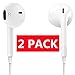 Earbuds, Xiaoba Headphones with Microphone Stereo Earphones with Mic and Remote Control for iPhone 6s 6 Plus 5s 5 4s 4 SE 5C iPad iPod 7 8 7s IOS S8 S7 S6 Note 1 2 3 2 2Pack In Ear Earbuds