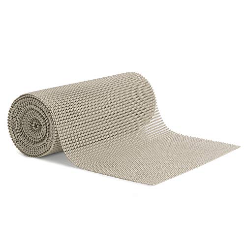 YINENN Shelf and Drawer Liner 12 Inch x 20 Feet, Non-Adhesive and Slip-Resistant, Durable and Strong for Drawers, Shelves, Cabinets, Storage, Kitchen,Tableware and Desks- Taupe