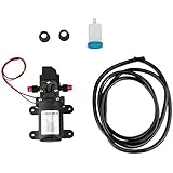 HQMaster Diaphragm Pump DC 12V 70W 6L/Min 130PSI Self Priming High Pressure Water Pump Silent Running