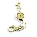 JCBIZ 1PCS Retractable Key Chain with Hook Zinc Alloy High Resilient Anti-lose Stretch Key Ring Holder Tool Telescopic Rope Gold