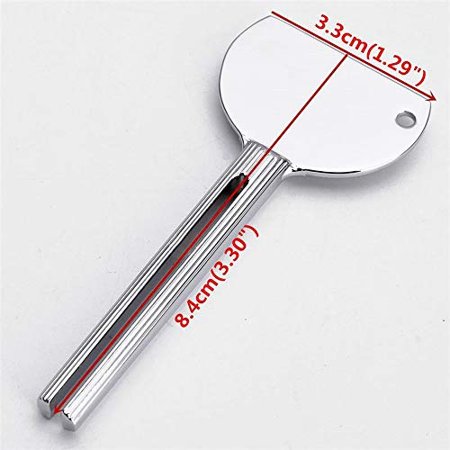 JKJF Toothpaste Squeezer, Stainless Steel Squeezer Metal Tube Dispenser for Hair Color Dye Cosmetic (4 Pack)