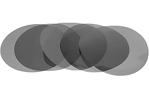 INOOMP 5pcs 100mm Black Ambient Lighting Gel Stickers, Dimming Colour Filters for LED Spotlights,