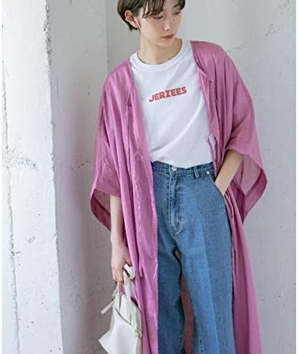 Amazon Kbf Web限定 リネンマントワンピース Pink One ワンピース チュニック 通販