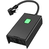 Wifi Outdoor Smart Outlet Plug, WEGWANG Wi-Fi Wireless Smart Plug Waterproof Outlet Socket, Works with Alexa and Google Home for Voice Control, Wifi Smartphone APP Control, UL/IFTTT/FCC/ETL Certified