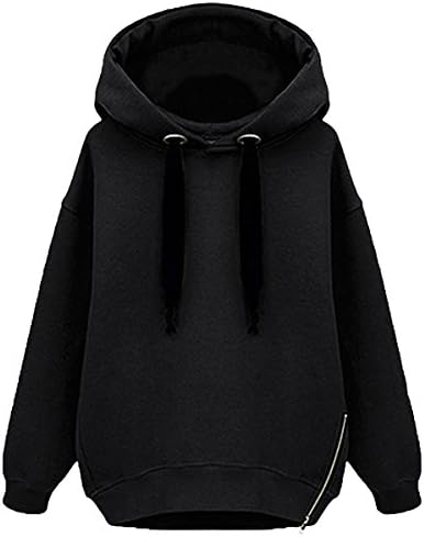Ubling Women's Oversize Pullover Hoodie Sweatshirts L Black