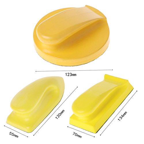 ULKEME Sanding Block Polishing Backing Pad Handle For Grinding Rectangular/Round/Bullet