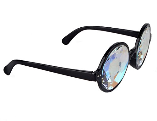 Set of 2pcs Festivals Kaleidoscope Glasses Rainbow Prism Sunglasses Goggles