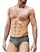 DAVID ARCHY 4 Pack Men's Ultimate Classic Cotton Pouch Briefs(L,Dark Gray)