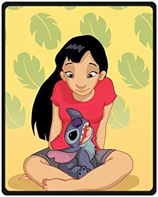 JIUDUIDODO Home Bedding &amp; Traditional Halloween Decorations Lilo &amp; Stitch Blanket 40 Inches x 50 Inches Sofa/Bed Used Gift for Family/Friend