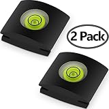Anwenk Camera Flashlight Hot Shoe Cover with Bubble Spirit Level for Canon Nikon Panasonic Fujifilm Olympus Pentax Sigma DSLR/SLR/Evil Camera -Pack of 2