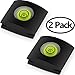 Anwenk Camera Flashlight Hot Shoe Cover with Bubble Spirit Level for Canon Nikon Panasonic Fujifilm Olympus Pentax Sigma DSLR/SLR/Evil Camera -Pack of 2