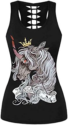 Plustrong Womens Metallica Skull Print Workout Yoga Running Tank Tops Sleeveless Casual Shirts Tops