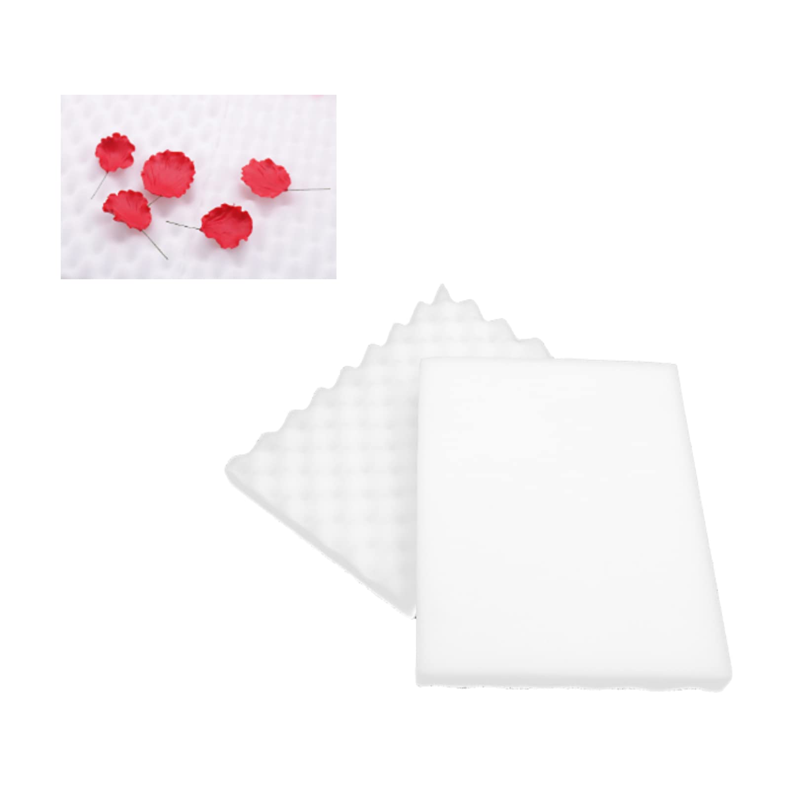 HERCHR 2Pcs Baking Fondant Flowers Sponges 7.7x9.8x1.2in Dry Flower Shaped Fondant Tools Cake Drying Modeling Sponge Mat Reusable for DIY Craft Projects Sugarcraft Modelling Cake Decoration