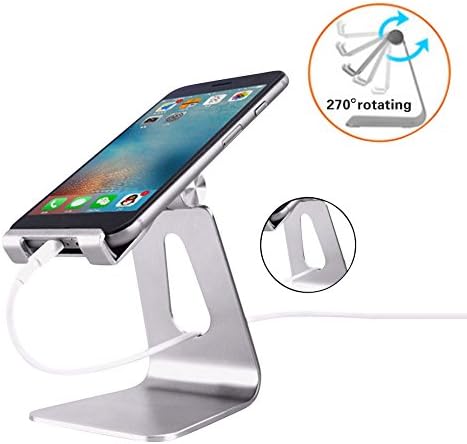 iPhone Dock Stand - Adjustable Cell Phone Holder Desktop Apple Iphone 7 6 6s 5 5s Plus Samsung Smartphone Stand for Desk
