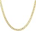 SWOPAN 18K Gold Plated 5MM-9MM Wide Curb Cuban/Figaro/Snake Chain Link Necklace for Pendant Men Women Hip Hop Fashion Jewelry with 18K Stamp, 18