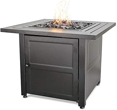 Amazon Com Steel Propane Fire Pit Outdoor Firepit With Hidden