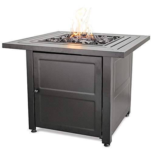 Steel Propane Fire Pit Outdoor Firepit with Hidden Fuel