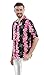 Hawaii Hangover Men's Hawaiian Shirt Aloha Shirt Pink Panel in Black