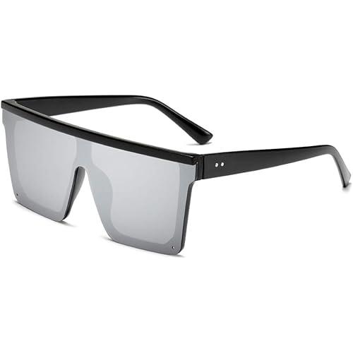 Square Glasses for Women Men Cycling Sunglass Black Frame Gradient Lens