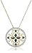 Amazon Collection 18k Yellow Gold Plated Gemstone and Diamond Accent Filigree Medallion Pendant Necklace, 18
