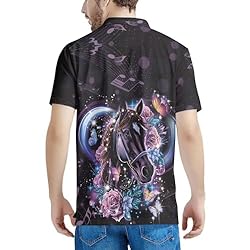 HUGS IDEA Heart Horse Floral Print Short Sleeve