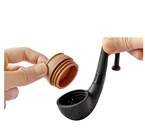 Silicone Tea Infuser Strainer - Loose Leaf Tea Diffuser (Tobacco Pipe) - Thumbnail 2