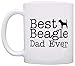 Dog Lover Gift Best Beagle Mom Dad Ever Puppy Supplies Bundle 2 Pack Gift Coffee Mugs Tea Cups White