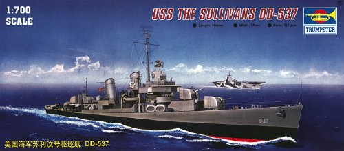 Trumpeter USS The Sullivans DD537 Destroyer (1/700 Scale)