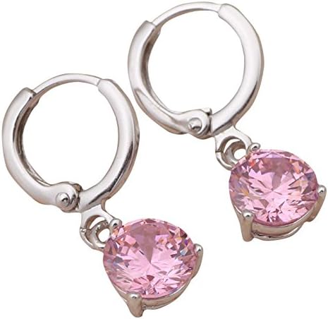 Bling Jewellry Best ers 18K Gold Plated Crystal Pink Topaz Drop Earrings Je380A