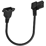 Traovien C14 to C13 Panel Mount Power Cable, 90