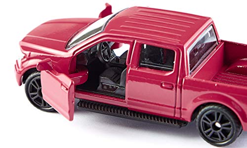 siku 1535, Ford F150, Rot, Metall/Kunststoff, Bereifung aus Gummi, Spielzeugauto für Kinder, Öffenbare Türen – Bild 3