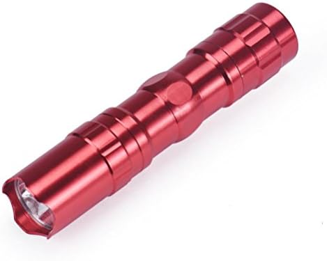 Robiear X800 Tactical Flashlight LED Zoom Military Torch G700 Flashlight/18650 Battery/Battery Charger (Red)