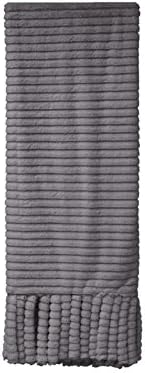 50" x 60" Plush Luxury Throw with Faux Foxtail Finishing- Super Soft, Cozy and Warm Decorative Throw, Perfect for any Season-Grey