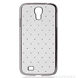 Samsung Galaxy S4 Case, Hybrid Luxurious Lattice with Rhinestones Case for Samsung Galaxy S4 S IV I9500 (White)