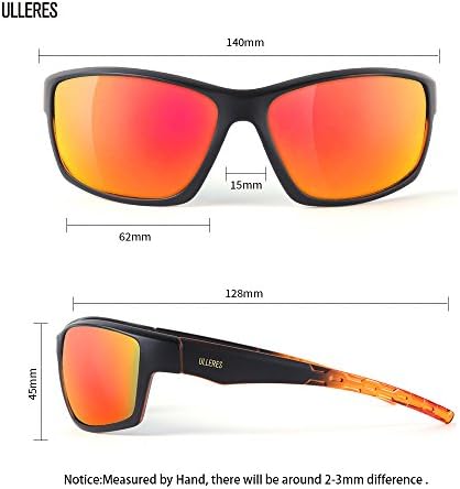 ULLERES Designer Sports Sunglasses for Men Women Hiking Cycling Baseball Fishing Golf Motorcycle