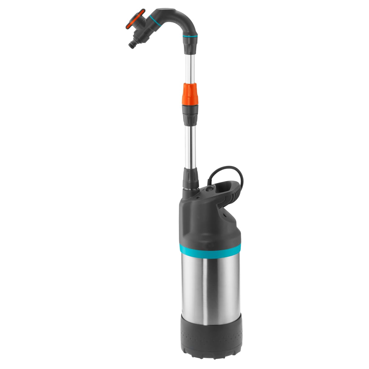 Gardena Regenfasspumpe 4700/2 inox automatic: Tauchdruckpumpe mit integriertem Filter, Fördermenge 4700 l/h, Edelstahl Gehäuse, Regulierventil zur Einstellung der Wassermenge (1766-20) 2