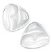 Women V-Shaped Silicone Bra Insert Chest Enhancer Pads for A-C Cups, Clear Medium