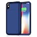 iPhone X Battery Case 5200mAh, Gixvdcu Portable Charging Case for iPhone X 10 (5.8 Inch) 4 LED Indication Ultra Slim Extended Juice Pack Protective Cover - Blue