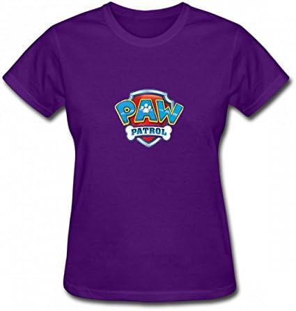 OJZAQ PAW Logo Patrol Tshirt Printed Cotton T-Shirts Tops Logo Best Quality Women Tee Purple