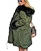 Roiii Women's Winter Anoraks Thicken Down Parka Hooded Plus Size Parka Jacket Coat Size S-3XL