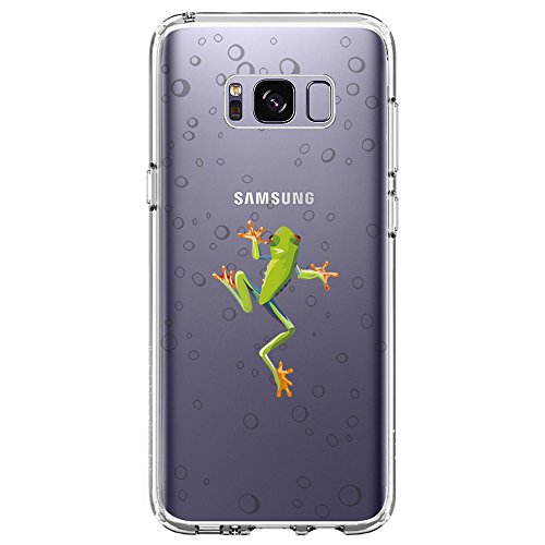Samsung Galaxy S8 Case, SwiftBox Clear Case with Design for Samsung Galaxy S8 (Red Eye Tree Frog)