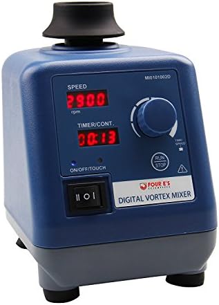 LED Lab Vortex Mixer / Orbital Shaker, 0-3000rpm, 6mm Diameter, Touch and Continuous Mode, Timer