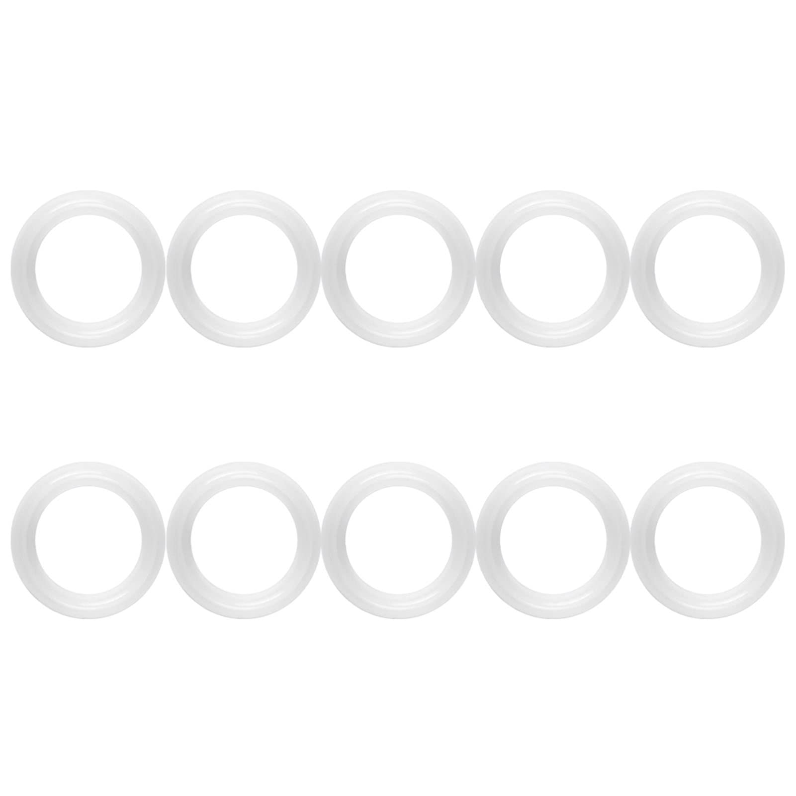 10pcs/set 1.5" Silicone Sealing Gasket Ring Washer for Sanitary Clamp Ferrule Fittings with 50.5mm Outer Diameter Compatible Sanitary Pipe Weld Ferrule Gasket