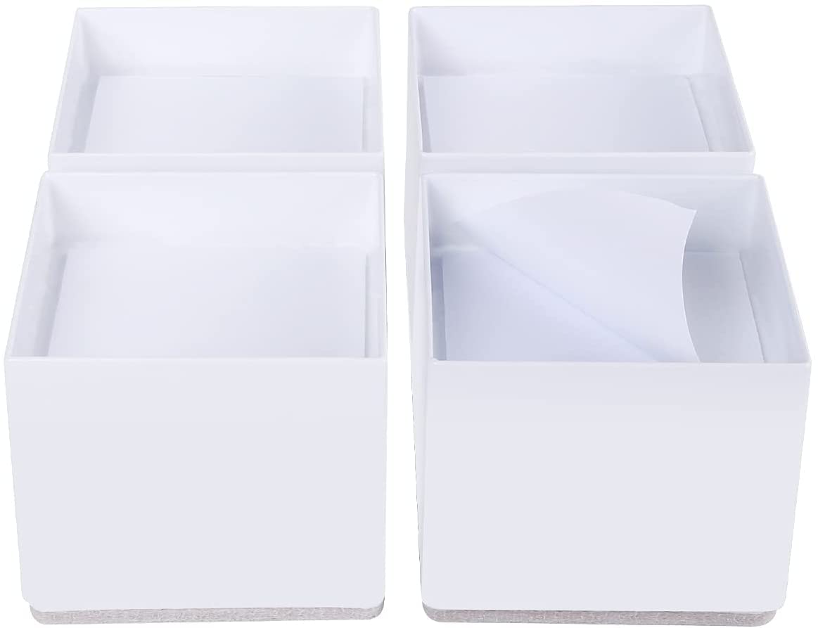 Ezprotekt 2 Inch Square Bed Risers Heavy Duty Stackable Furniture Risers - Solid Steel Bed Furniture Risers Post for Couch Bed Table Protect Wood & Carpet Surface, 3.15 x 3.15x 2 Inch(4 Pack, White) — image 1